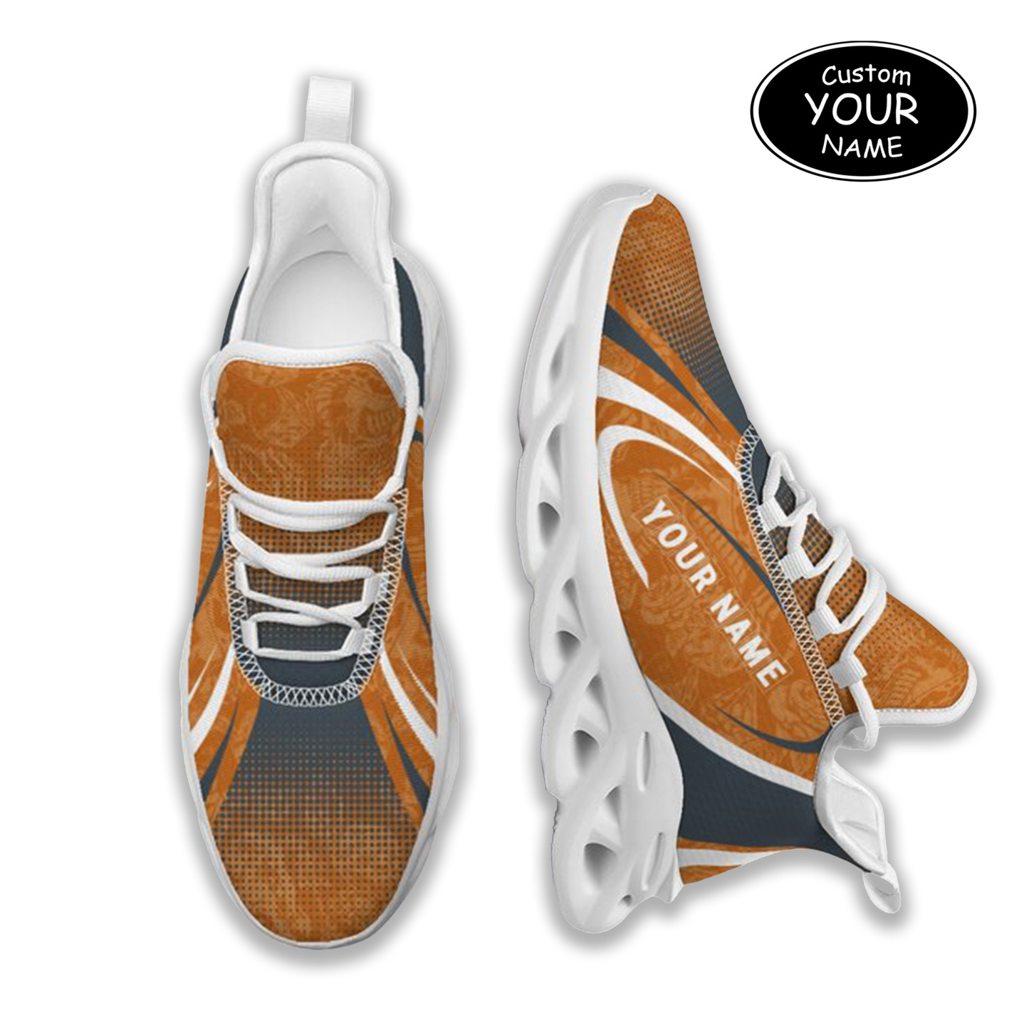 Max Sowl-25-yy-Austin-9-6, Personalized Texas Longhorns Custom Max Sowl Shoes, Personalized Skull Sport Footwear, Custom Color-Blocked Running Shoes