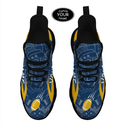 Max Sowl-25-yy-Morgantown-20-4, Personalized West Virginia Mountaineers Custom Max Sowl Shoes, Personalized Sport Footwear, Custom Color-Blocked Running Shoes