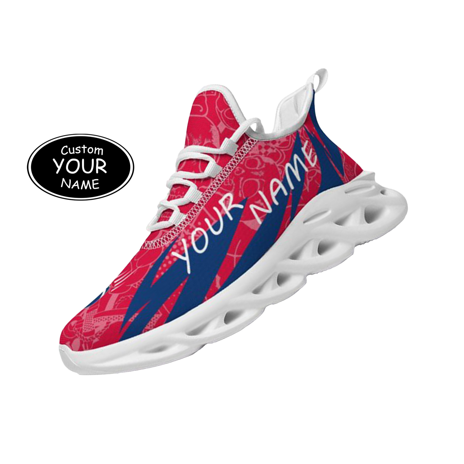 Max Sowl-25-yy-Fresno-18-4, Personalized Fresno State Bulldogs Custom Max Sowl Shoes, Personalized Sport Footwear, Custom Color-Blocked Running Shoes