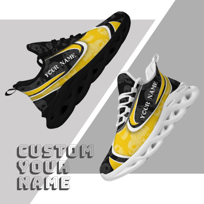 Personalized Iowa Hawkeyes Custom Max Sowl Shoes, Personalized Sport Footwear, Custom Color-Blocked Running Shoes