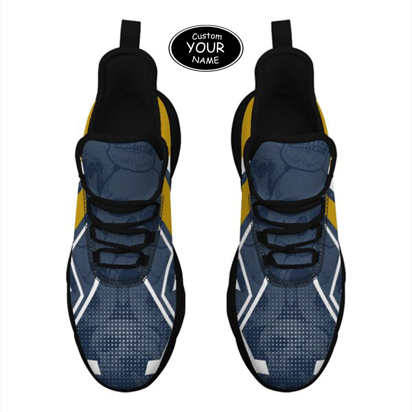 Max Sowl-25-yy-South Bend-5-5, Personalized Notre Dame Fighting Irish Custom Max Sowl Shoes, Personalized Skull Sport Footwear, Custom Color-Blocked Running Shoes