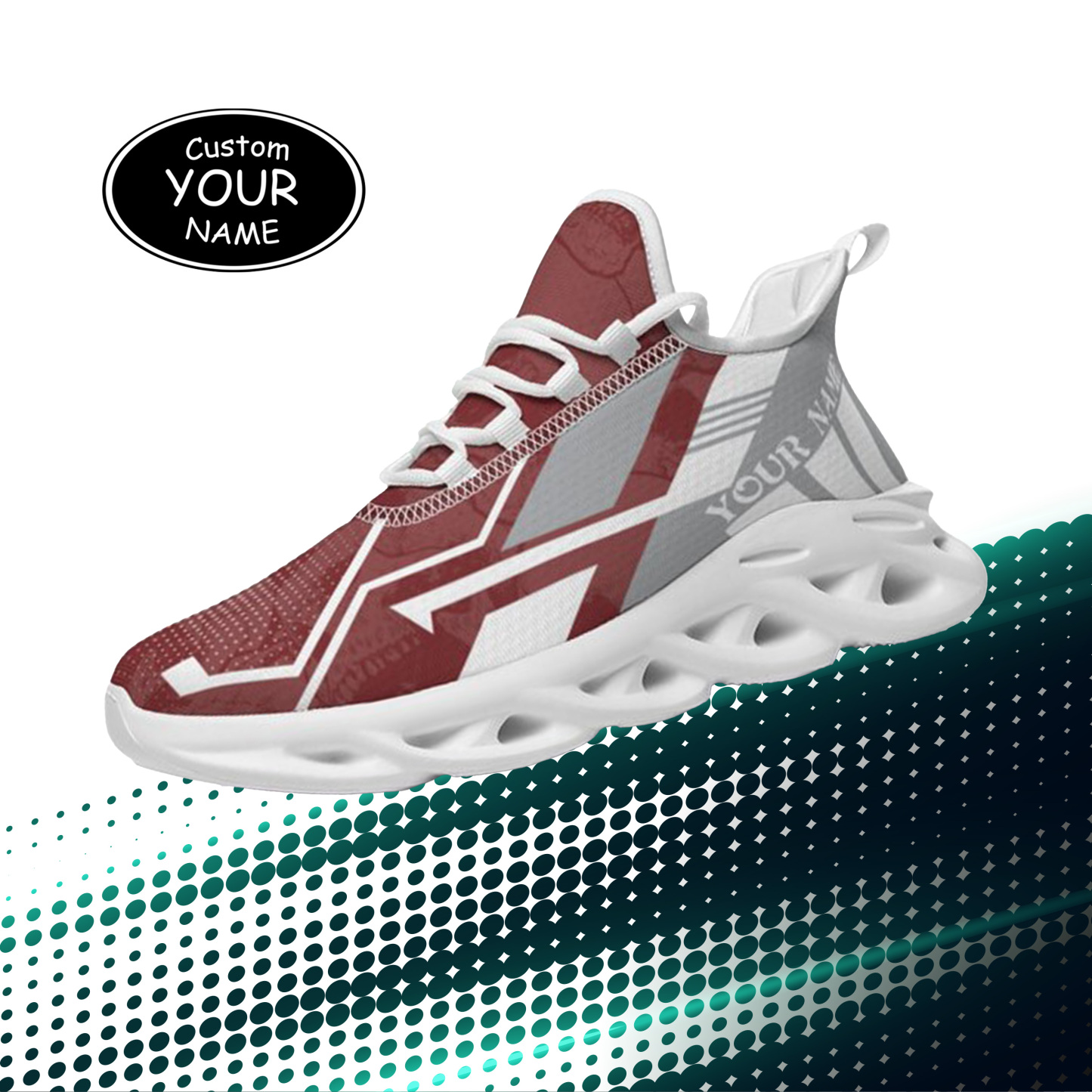 Personalized Texas A&M Aggies Custom Max Sowl Shoes, Personalized Skull Sport Footwear, Custom Color-Blocked Running Shoes