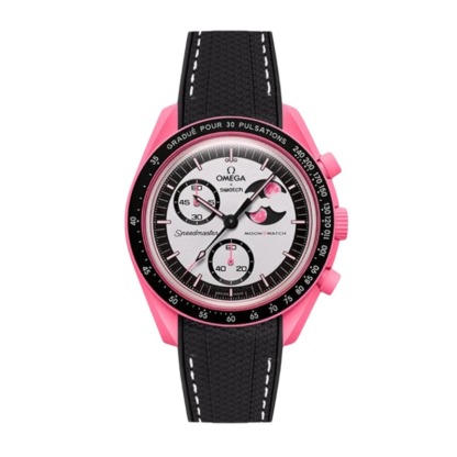 F‌or Swatch Omega Straps MoonSwatch Mission to The Pink Moonphase watch band