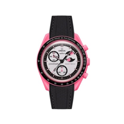 F‌or Swatch Omega Straps MoonSwatch Mission to The Pink Moonphase watch band