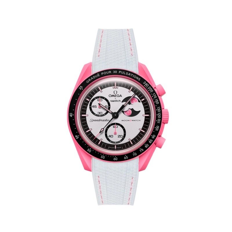 F‌or Swatch Omega Straps MoonSwatch Mission to The Pink Moonphase watch band