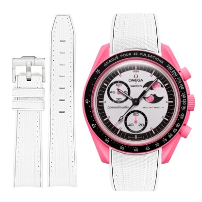 F‌or Swatch Omega Straps MoonSwatch Mission to The Pink Moonphase watch band