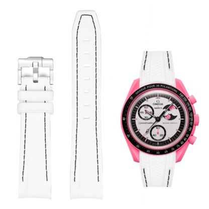 F‌or Swatch Omega Straps MoonSwatch Mission to The Pink Moonphase watch band