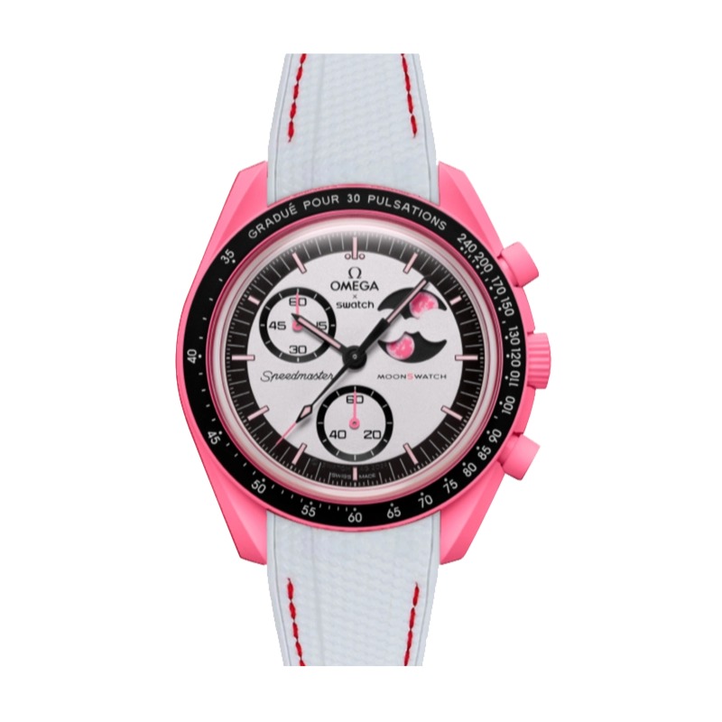 Swatch Omega Straps MoonSwatch Mission to The Pink Moonphase watch band