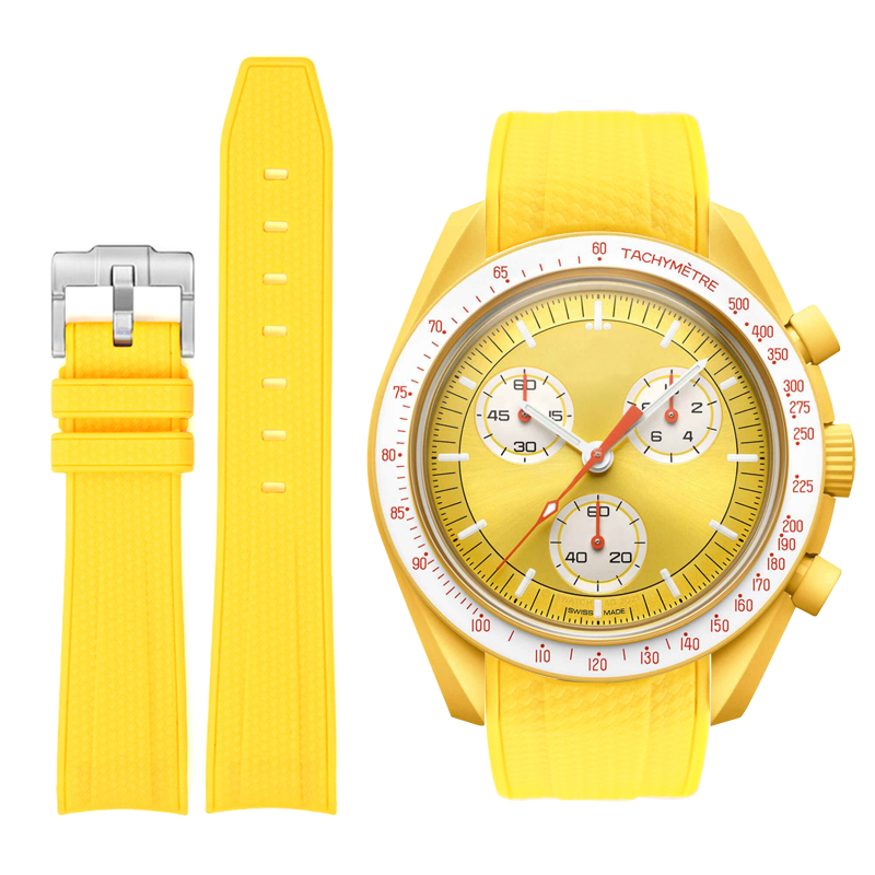 FOR Swatch Omega Strap Rubber Moonswatch MISSION TO THE SUN  Straps