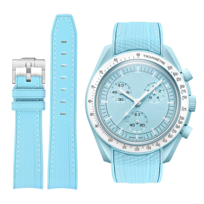 F‌or Swatch Omega Straps MoonSwatch Mission to Uranus Rubber watch band