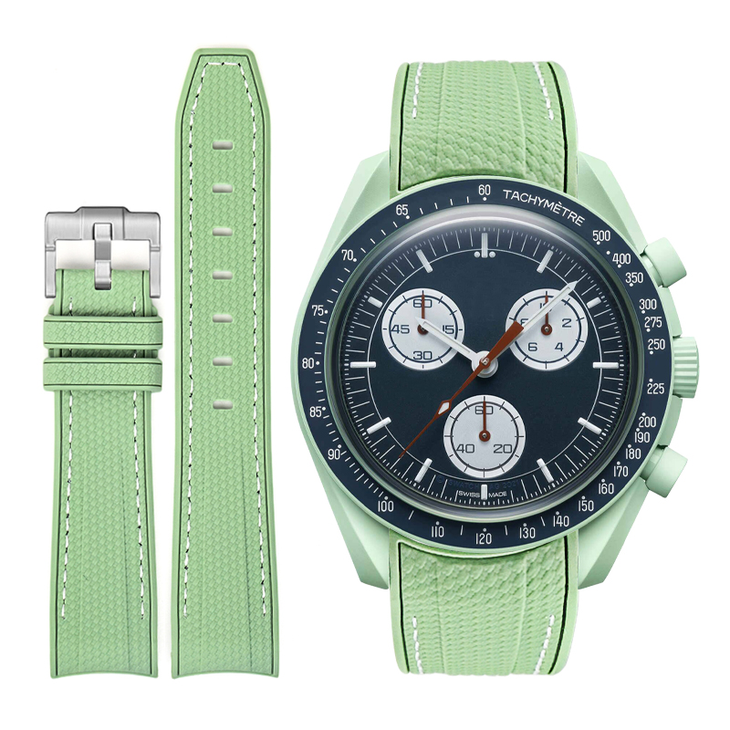 F‌or Swatch Omega Straps MoonSwatch Mission on Earth  Rubber watch band