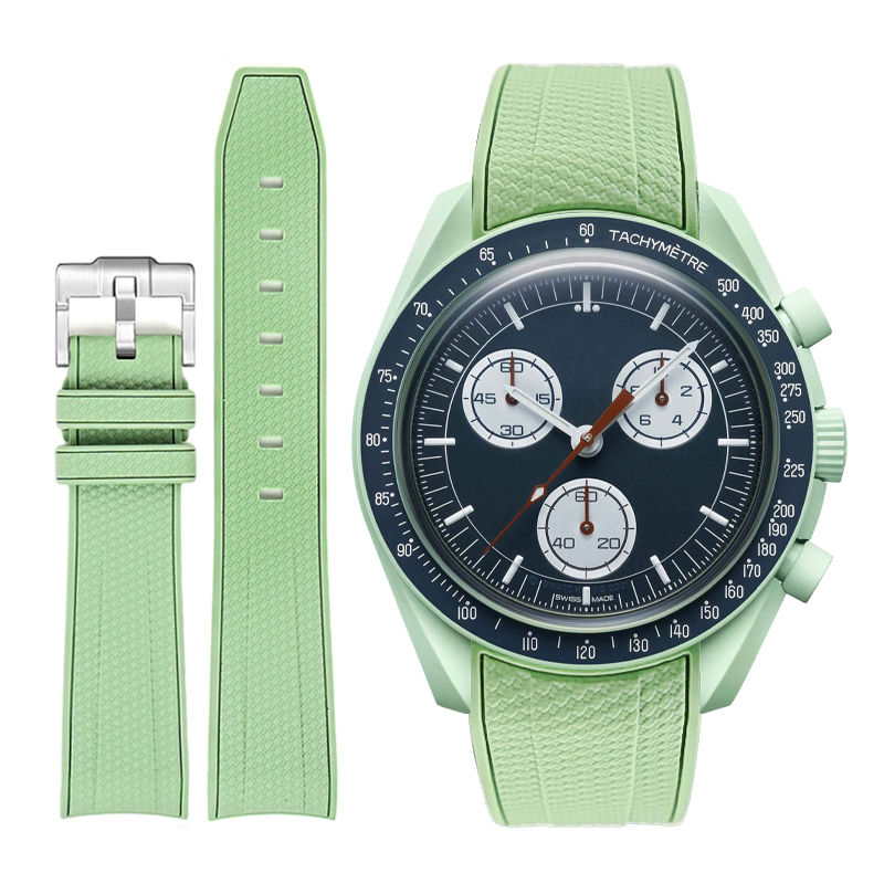 F‌or Swatch Omega Straps MoonSwatch Mission on Earth  Rubber watch band