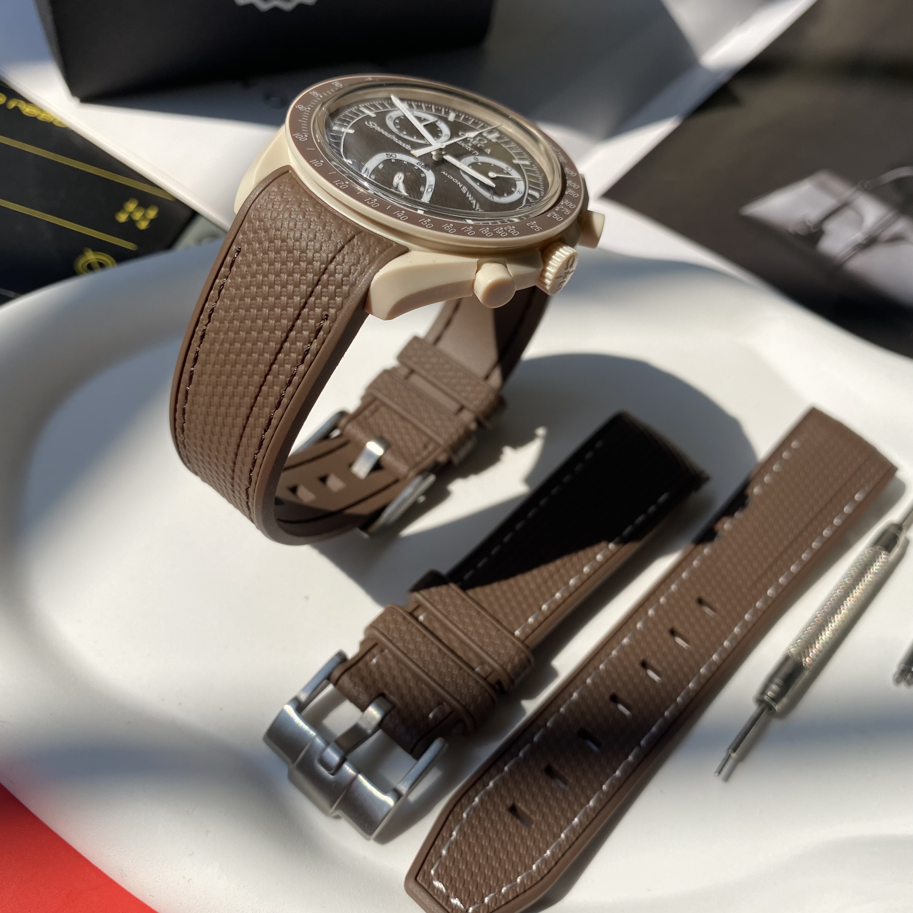 For Swatch Omega Straps moomswatch MISSION ON EARTH - DESER watch band