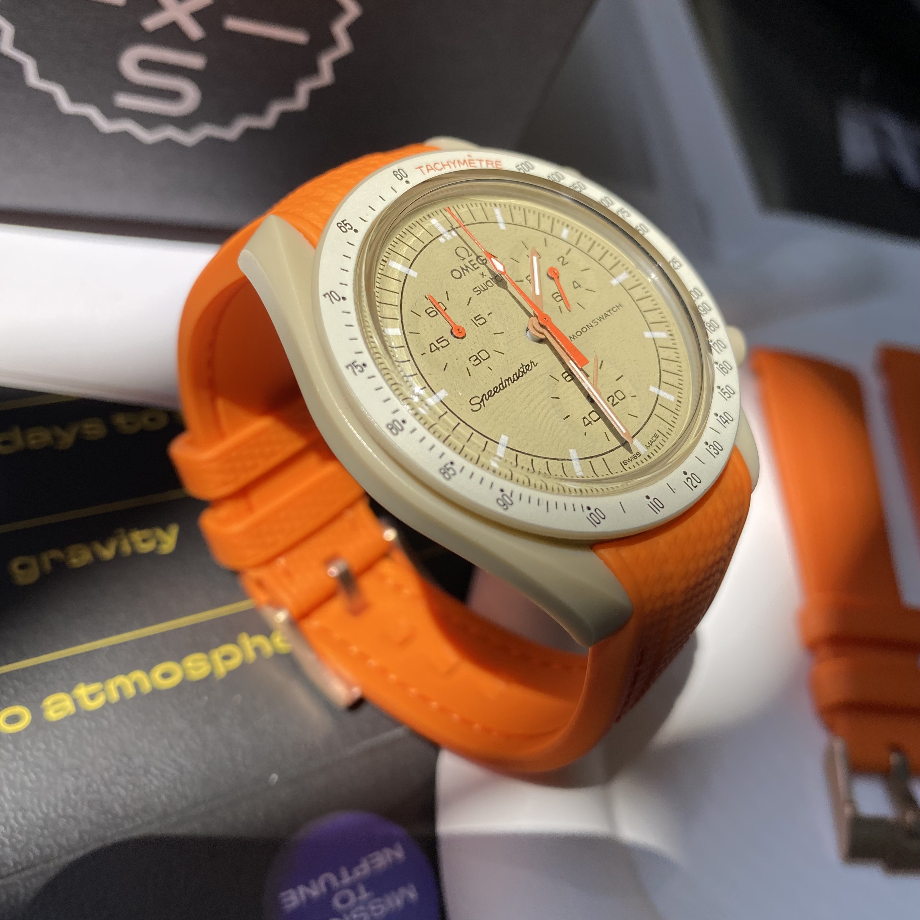 For Swatch Omega Rubber Watch Strap MOONSWATCH MISSION TO JUPITER Watch Band