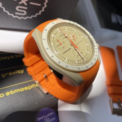 For Swatch Omega Rubber Watch Strap MOONSWATCH MISSION TO JUPITER Watch Band