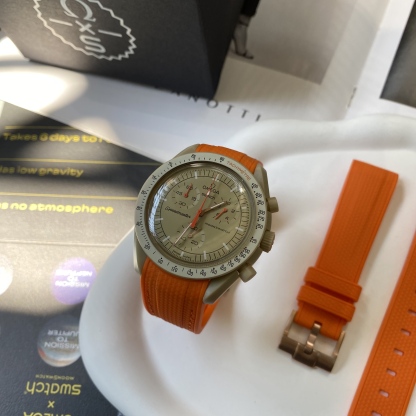 For Swatch Omega Rubber Watch Strap MOONSWATCH MISSION TO JUPITER Watch Band