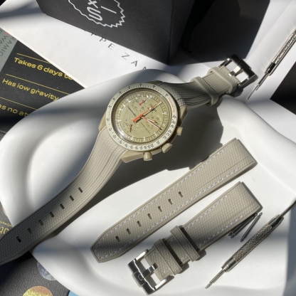 For Swatch Omega Rubber Watch Strap MOONSWATCH MISSION TO JUPITER Watch Band