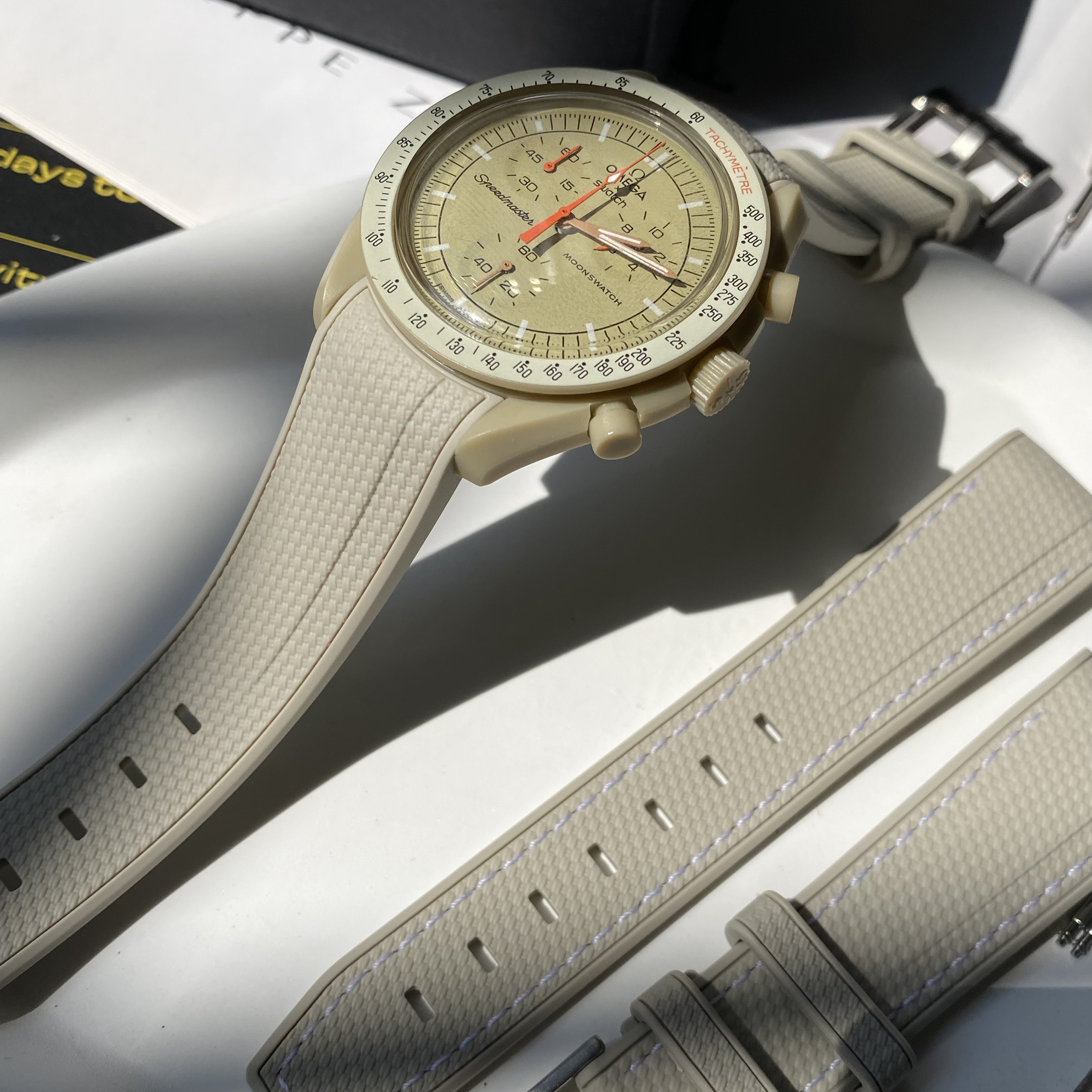 For Swatch Omega Rubber Watch Strap MOONSWATCH MISSION TO JUPITER Watch Band