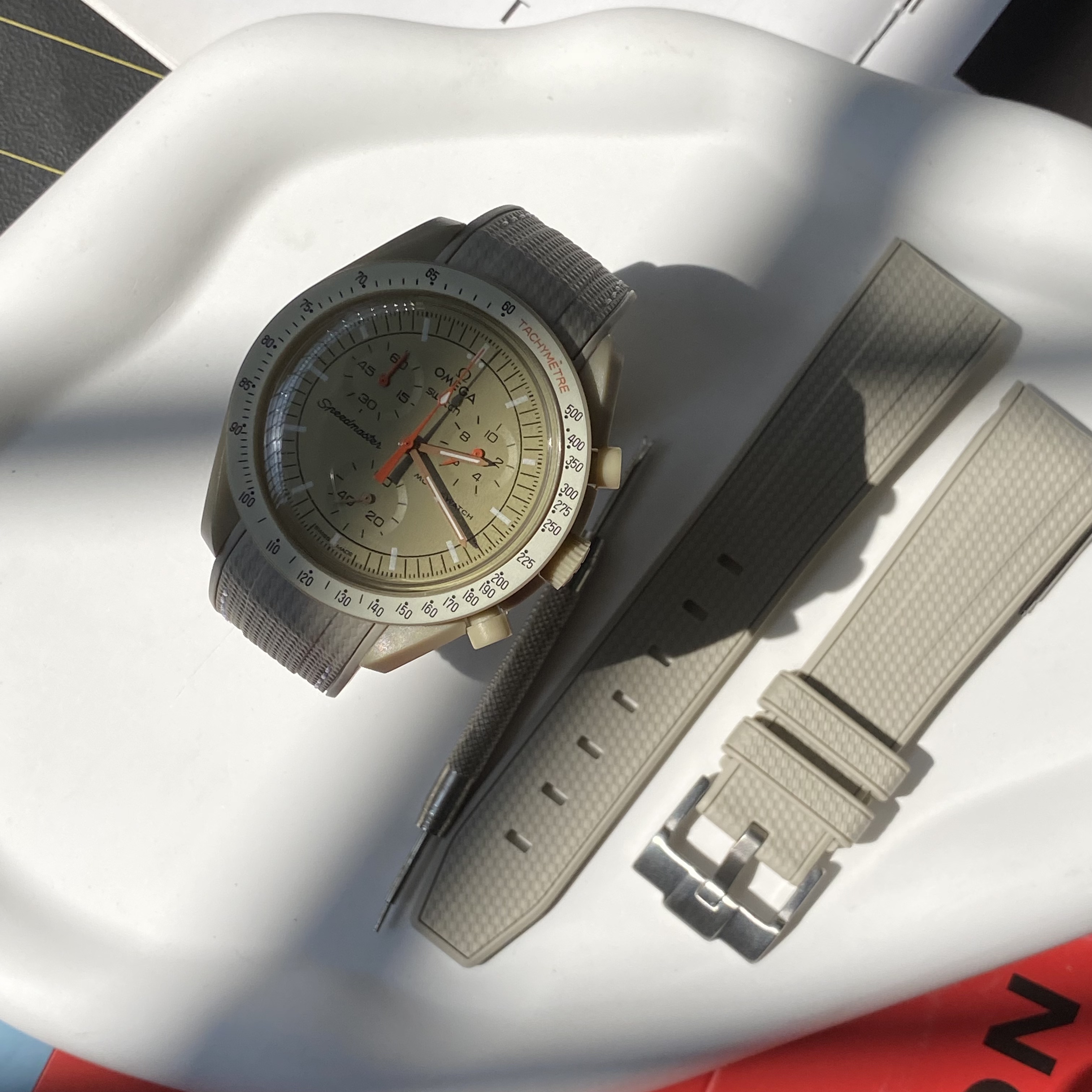 For Swatch Omega Rubber Watch Strap MOONSWATCH MISSION TO JUPITER Watch Band