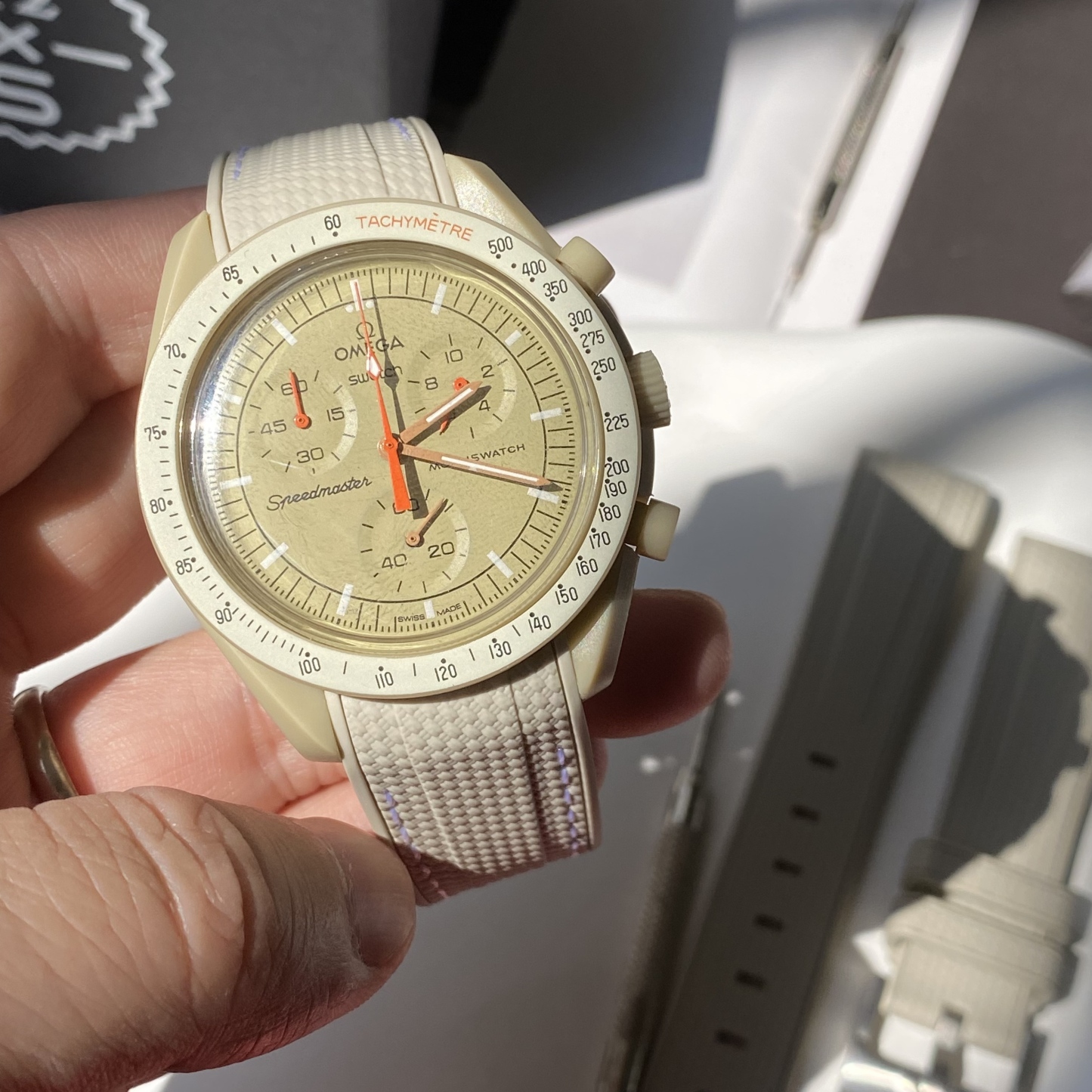 For Swatch Omega Rubber Watch Strap MOONSWATCH MISSION TO JUPITER Watch Band