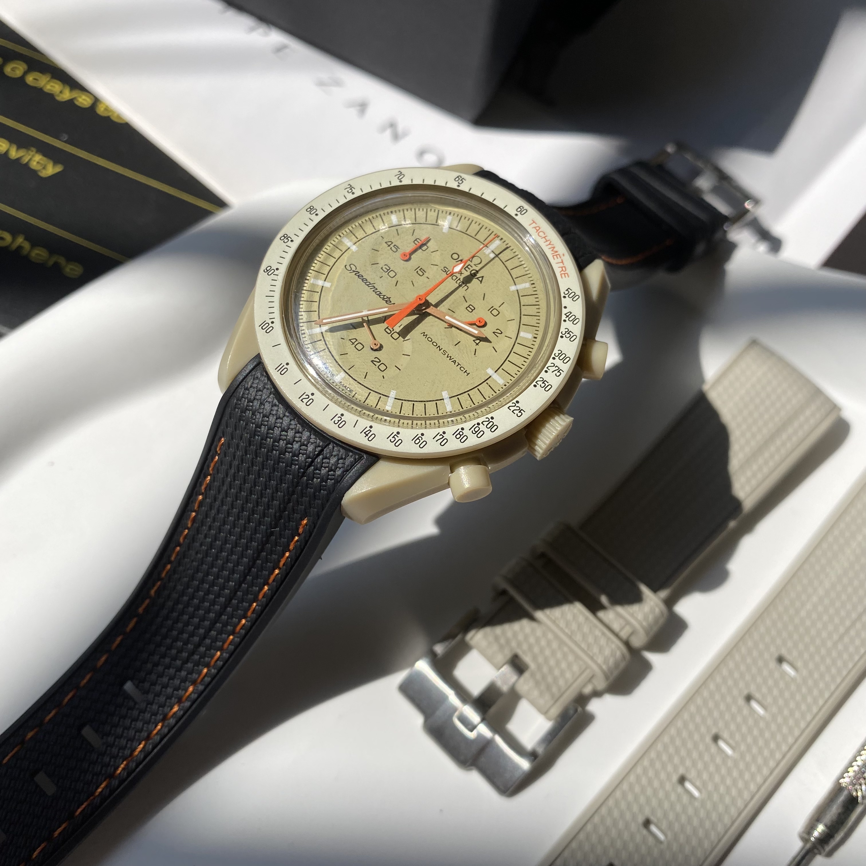 For Swatch Omega Rubber Watch Strap MOONSWATCH MISSION TO JUPITER Watch Band