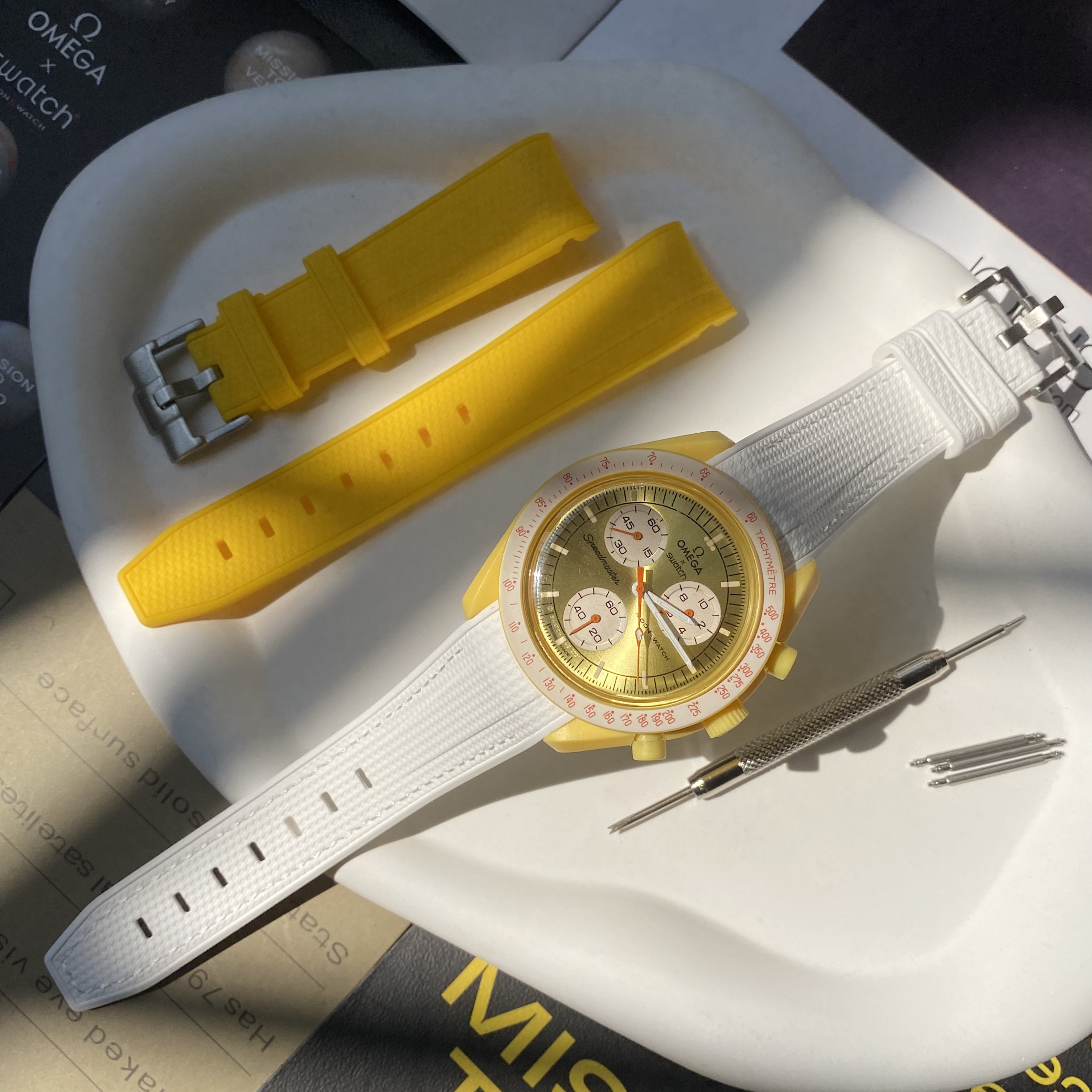 FOR Swatch Omega Strap Rubber Moonswatch MISSION TO THE SUN  Straps