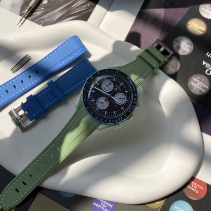 F‌or Swatch Omega Straps MoonSwatch Mission on Earth  Rubber watch band