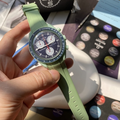 F‌or Swatch Omega Straps MoonSwatch Mission on Earth  Rubber watch band