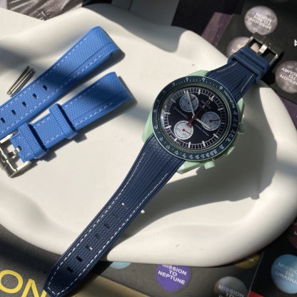 F‌or Swatch Omega Straps MoonSwatch Mission on Earth  Rubber watch band