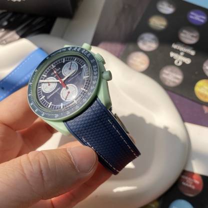 F‌or Swatch Omega Straps MoonSwatch Mission on Earth  Rubber watch band