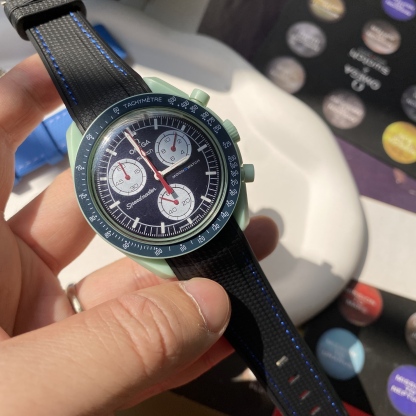 F‌or Swatch Omega Straps MoonSwatch Mission on Earth  Rubber watch band