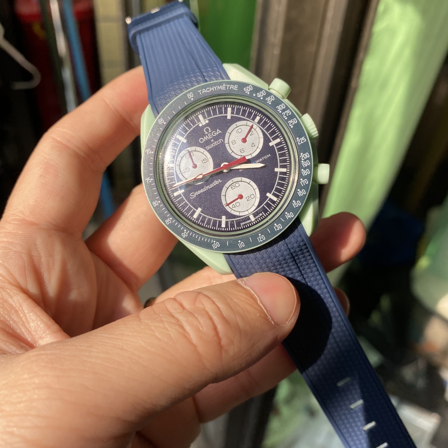 F‌or Swatch Omega Straps MoonSwatch Mission on Earth  Rubber watch band