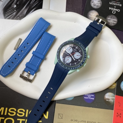 F‌or Swatch Omega Straps MoonSwatch Mission on Earth  Rubber watch band