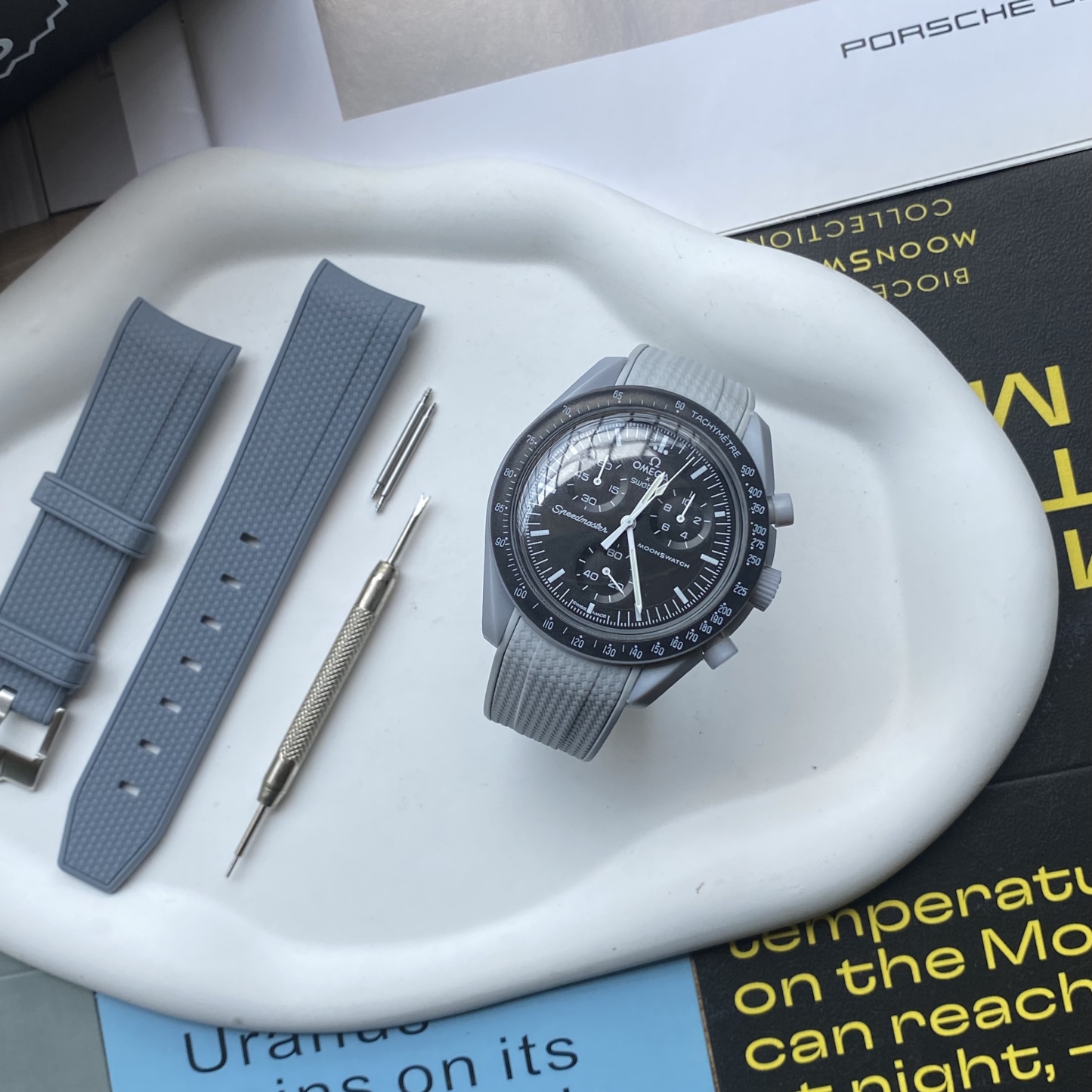 F‌or Swatch Omega Straps MoonSwatch Mission to the Moon watch band