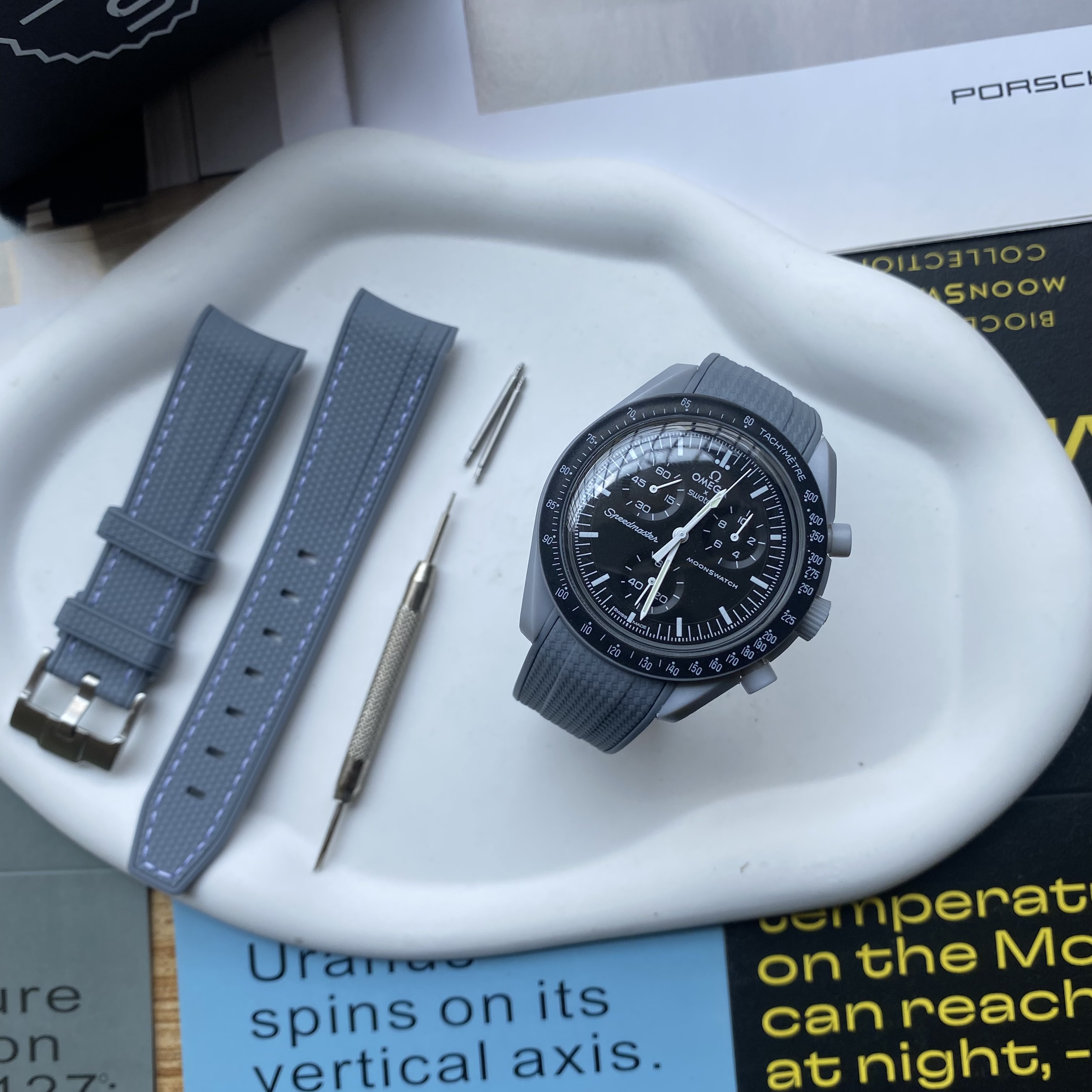 F‌or Swatch Omega Straps MoonSwatch Mission to the Moon watch band