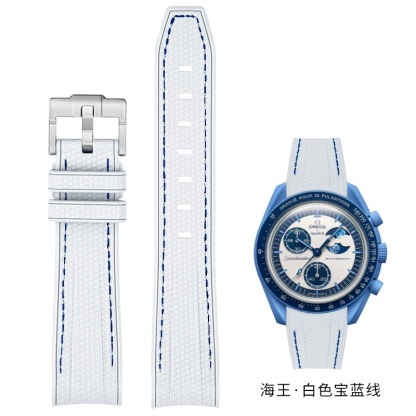 F‌or Swatch Omega Straps MoonSwatch Mission to the Super Blue Moonphase Rubber watch band