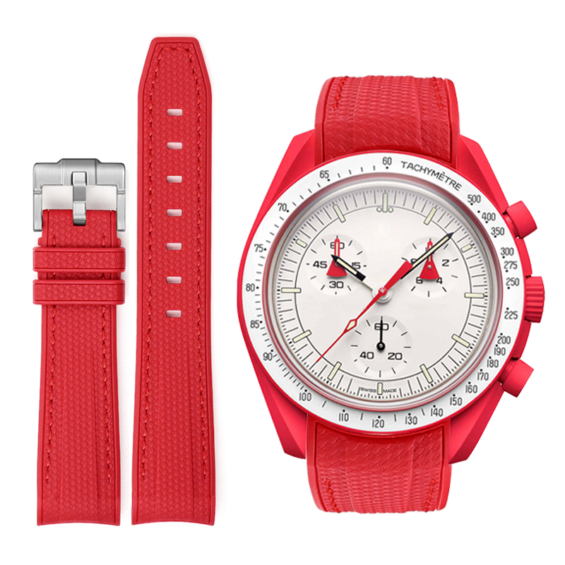 Swatch Omega Straps MoonSwatch Mission to Mars Rubber watch band