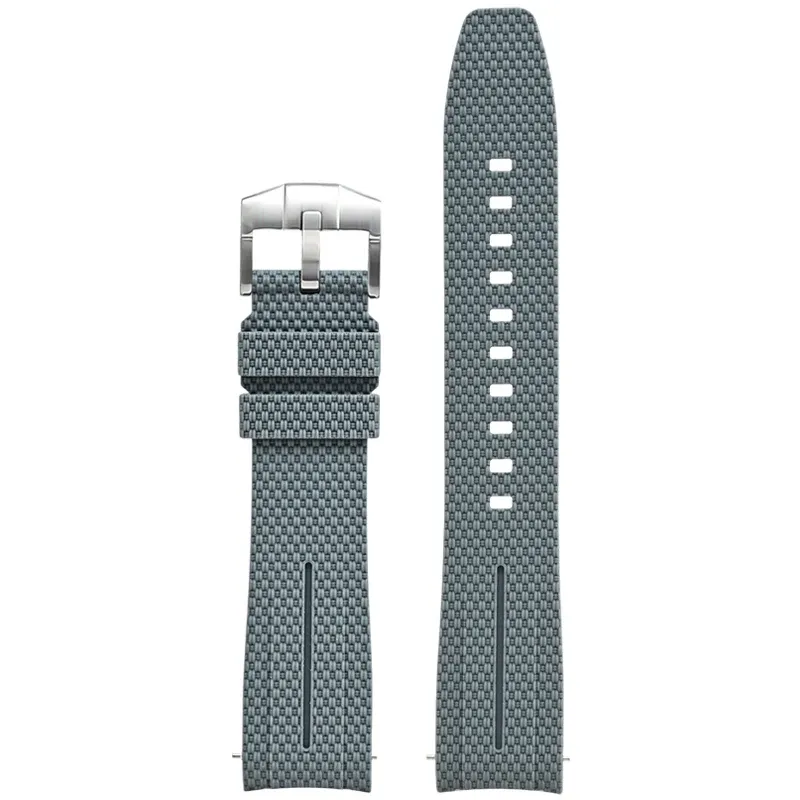 Silicone Quick-Release Woven Texture Watch Strap for Swatch Omega, Compatible with Snoopy 1995 Edition