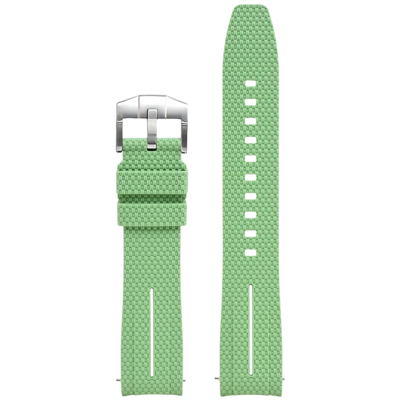 Silicone Quick-Release Woven Texture Watch Strap for Swatch Omega, Compatible with Snoopy 1995 Edition