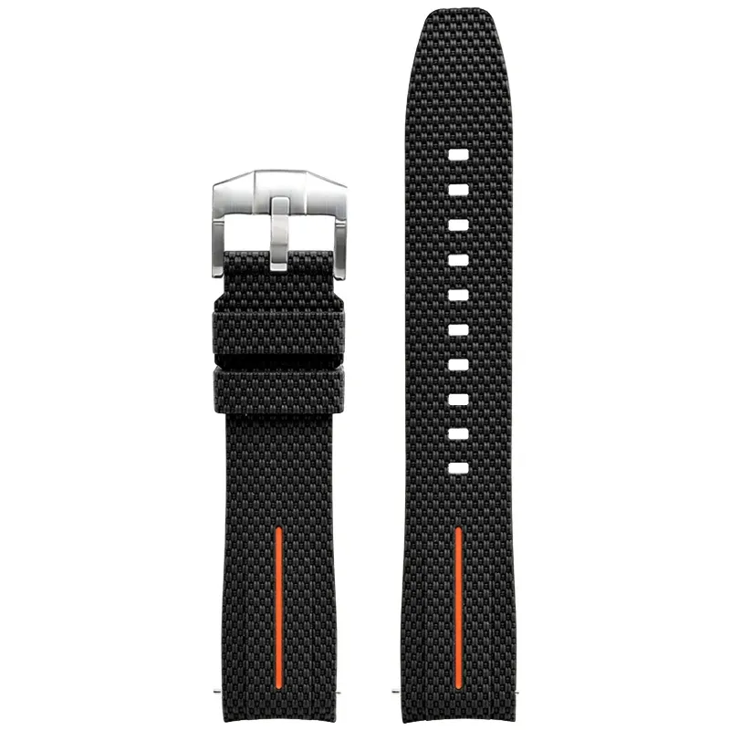 Silicone Quick-Release Woven Texture Watch Strap for Swatch Omega, Compatible with Snoopy 1995 Edition