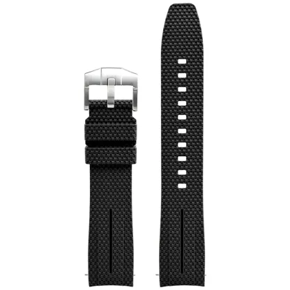 Silicone Quick-Release Woven Texture Watch Strap for Swatch Omega, Compatible with Snoopy 1995 Edition