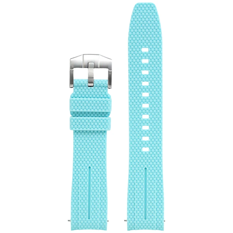 Silicone Quick-Release Woven Texture Watch Strap for Swatch Omega, Compatible with Snoopy 1995 Edition