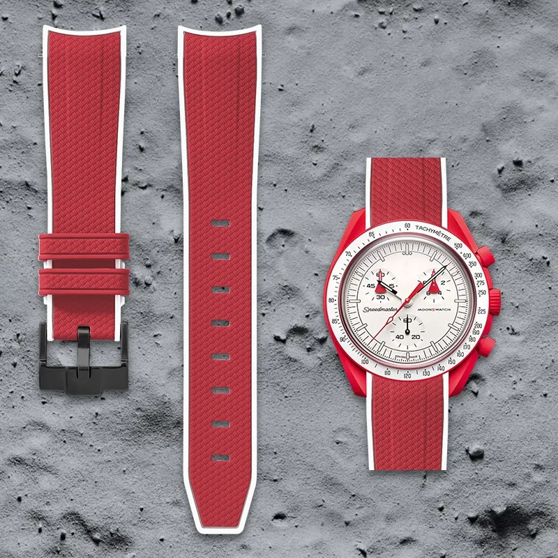 Swatch Omega Collaboration Watch with Quick Release Strap, 1995 Snoopy on the Moon Edition