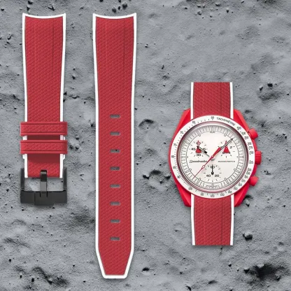 Swatch Omega Collaboration Watch with Quick Release Strap, 1995 Snoopy on the Moon Edition