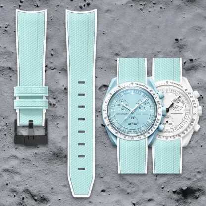 Swatch Omega Collaboration Watch with Quick Release Strap, 1995 Snoopy on the Moon Edition