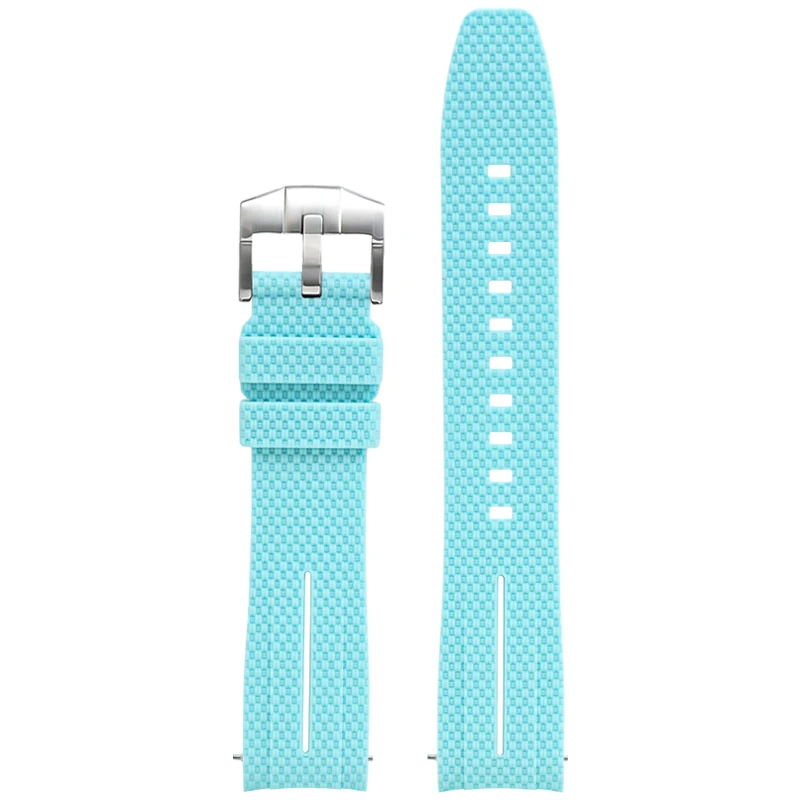 Silicone Quick-Release Woven Texture Watch Strap for Swatch Omega, Compatible with Snoopy 1995 Edition