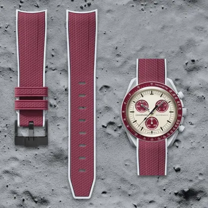 Swatch Omega Collaboration Watch with Quick Release Strap, 1995 Snoopy on the Moon Edition