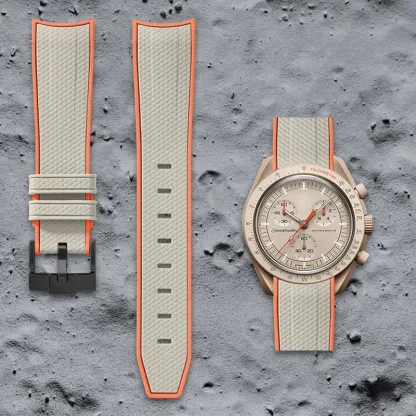 Swatch Omega Collaboration Watch with Quick Release Strap, 1995 Snoopy on the Moon Edition
