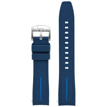 Silicone Quick-Release Woven Texture Watch Strap for Swatch Omega, Compatible with Snoopy 1995 Edition