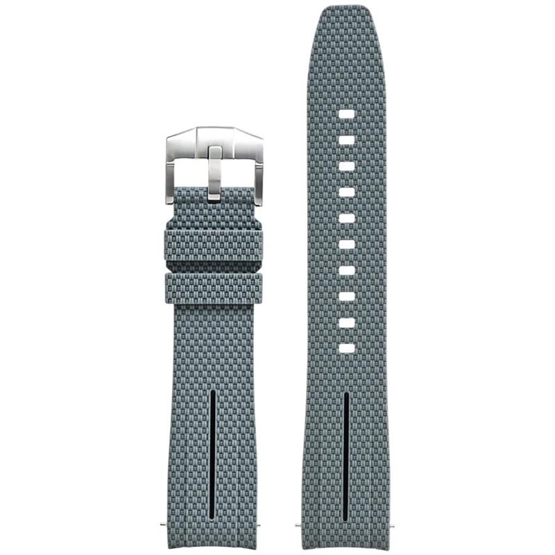 Silicone Quick-Release Woven Texture Watch Strap for Swatch Omega, Compatible with Snoopy 1995 Edition